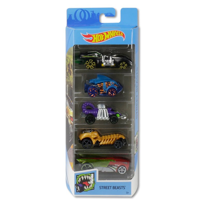 Hot Wheels 5 Pack Street Beasts - GHP57 Køb Her | Heaven4kids.dk